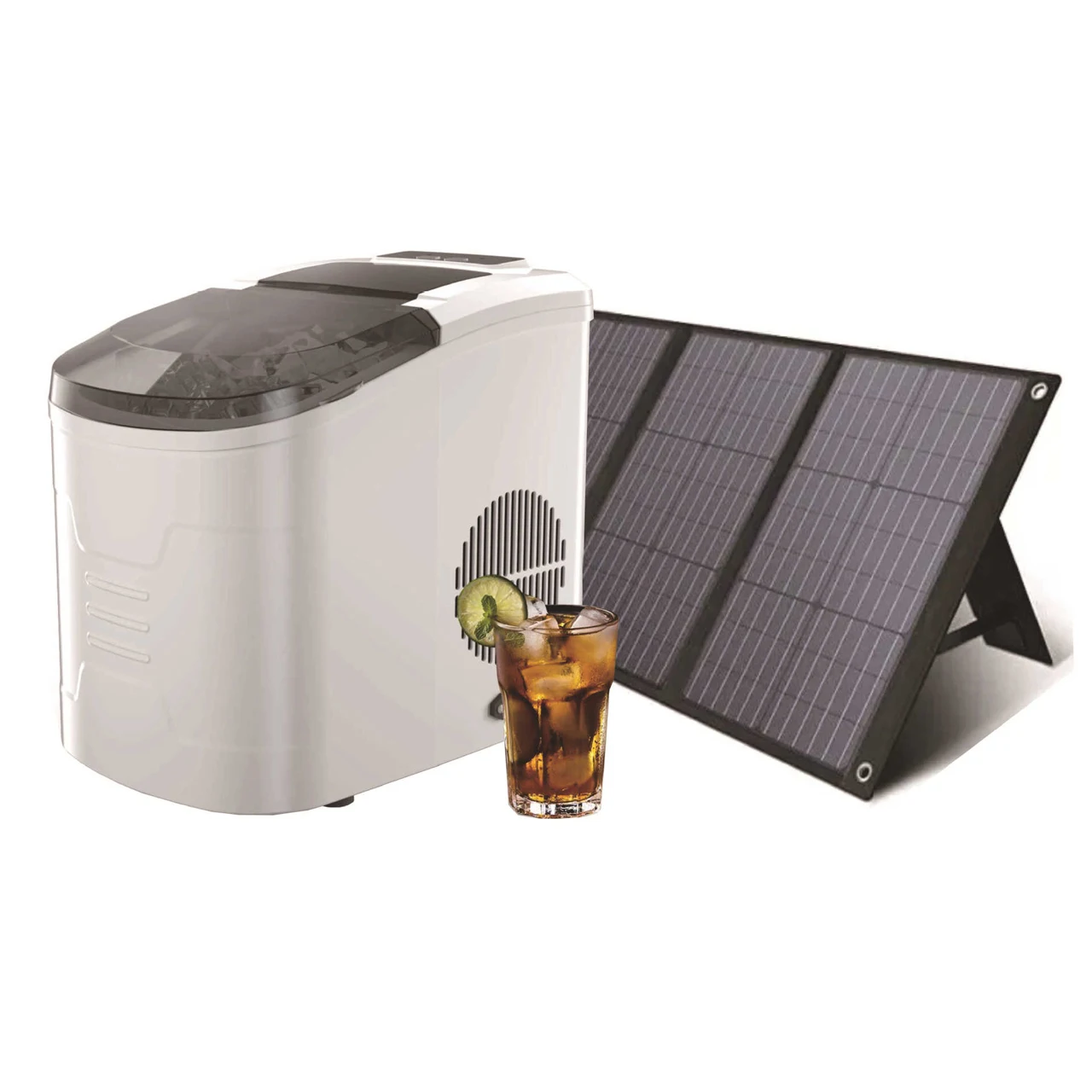 12V 24V portable fast cooling ice making machine car rv camping outdoor dc solar ice maker HM01A