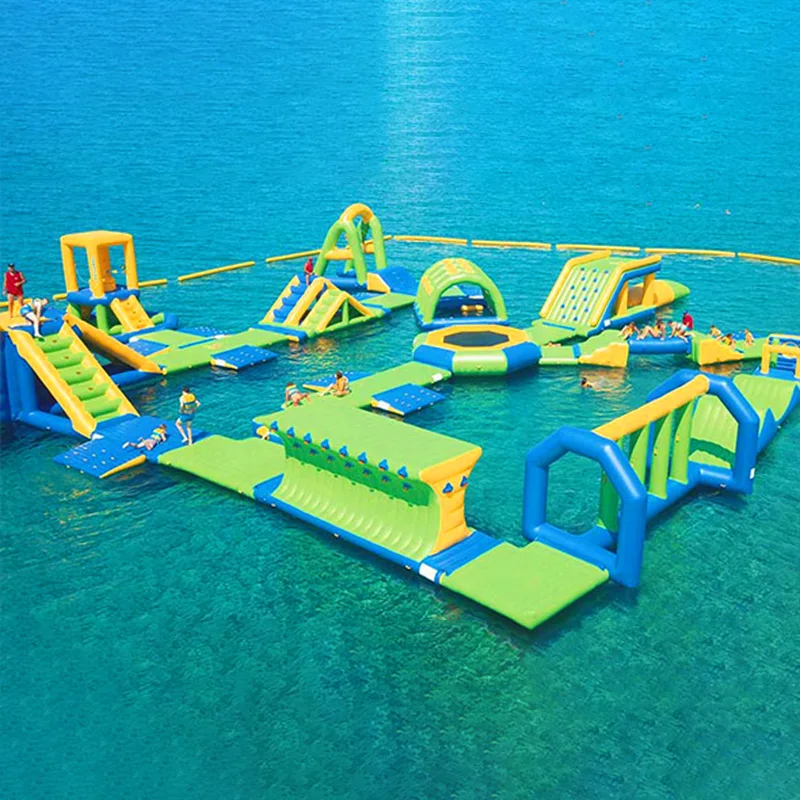 Custom Inflatable Floating Sea Lake Pool Water Park Obstacle Course Water Play Sports Entertainment Aqua Parks