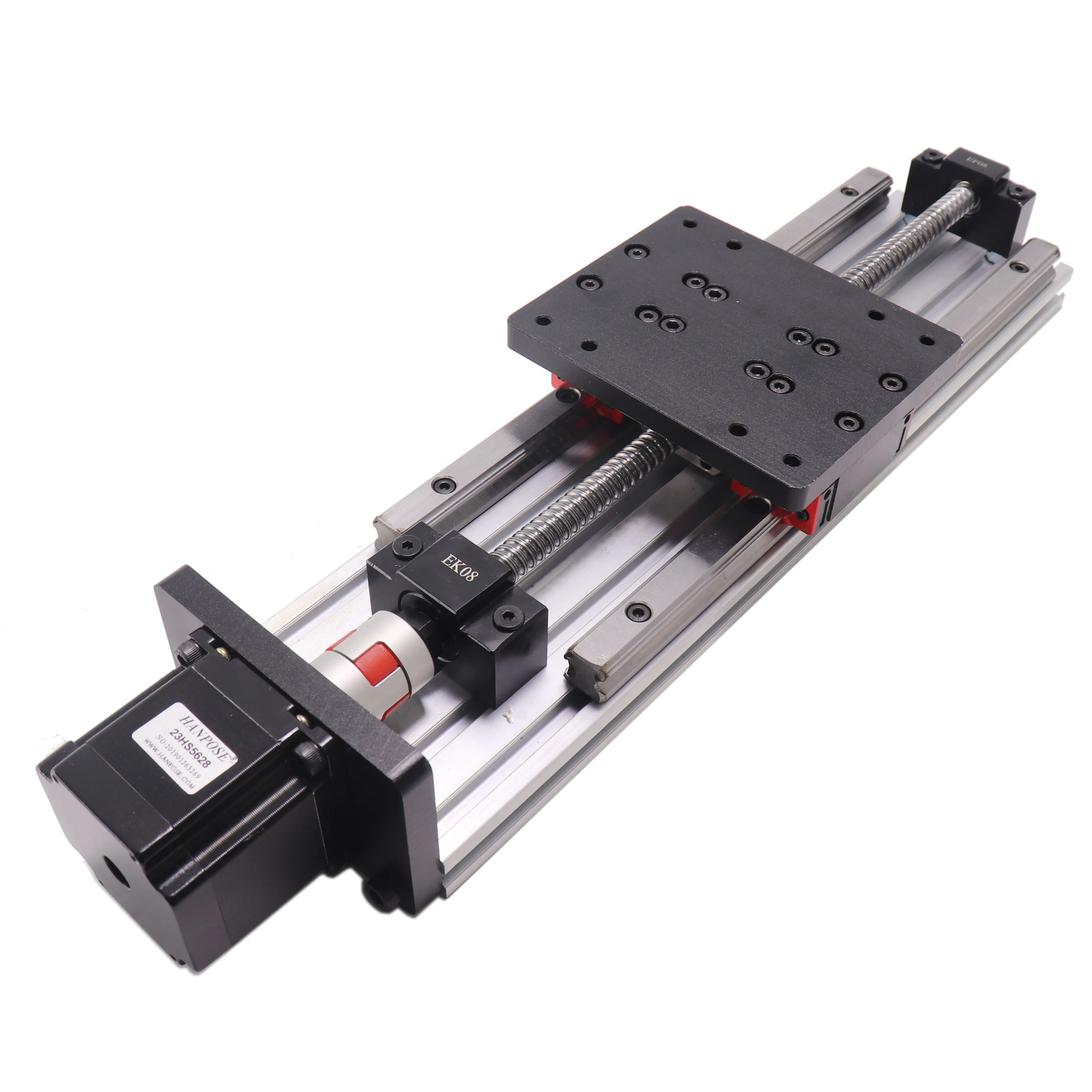 57 nema motor length 200mm High precision HGR double guide ball screw linear module  HPV6 CNC sliding table can be customized