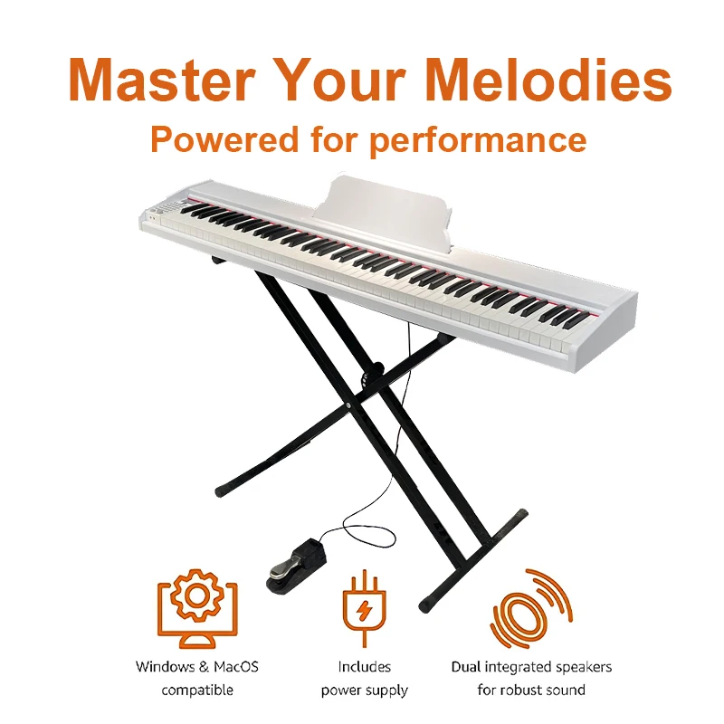 OEM Customizable Professionnel Upright Electric Keyboard Piano Organ Musical Instrument 88 Weighted Keys Portable Digital Piano
