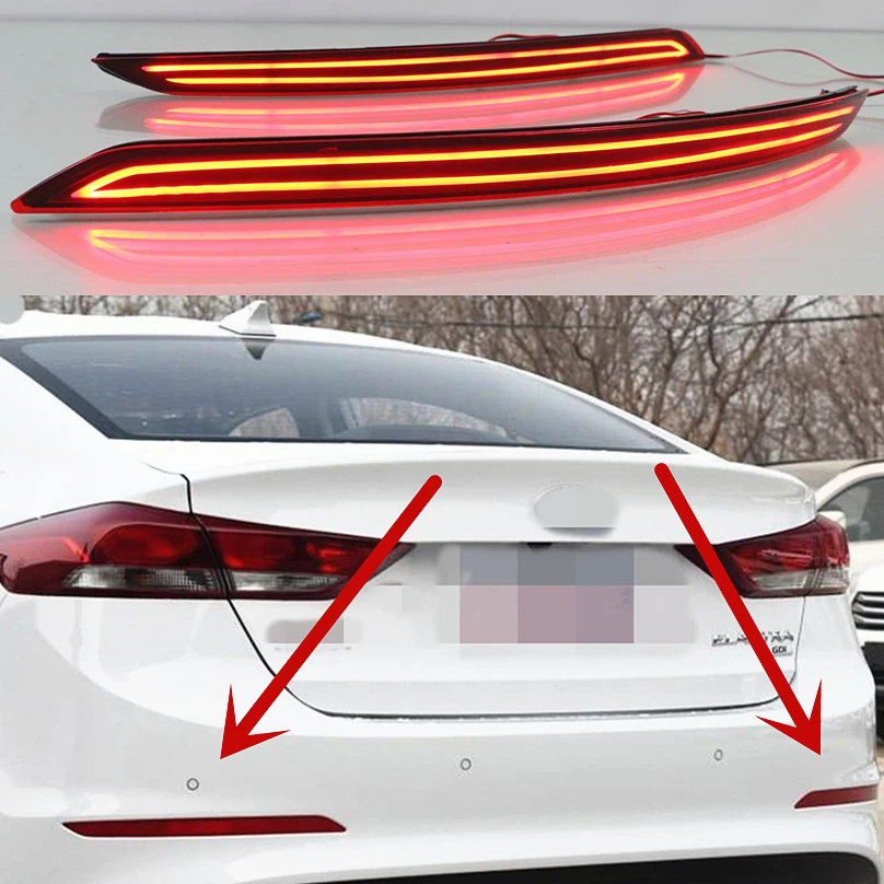  Лампа заднего бампера для Hyundai Elantra 2016-2019 отражатель Задняя Тормозная лампа 2016