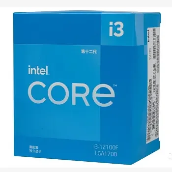 In-tel Core i3-12100F Processor (12M Cache, up to 4.30 GHz) FC-LGA16A, Tray or boxed cpu desktop for computer