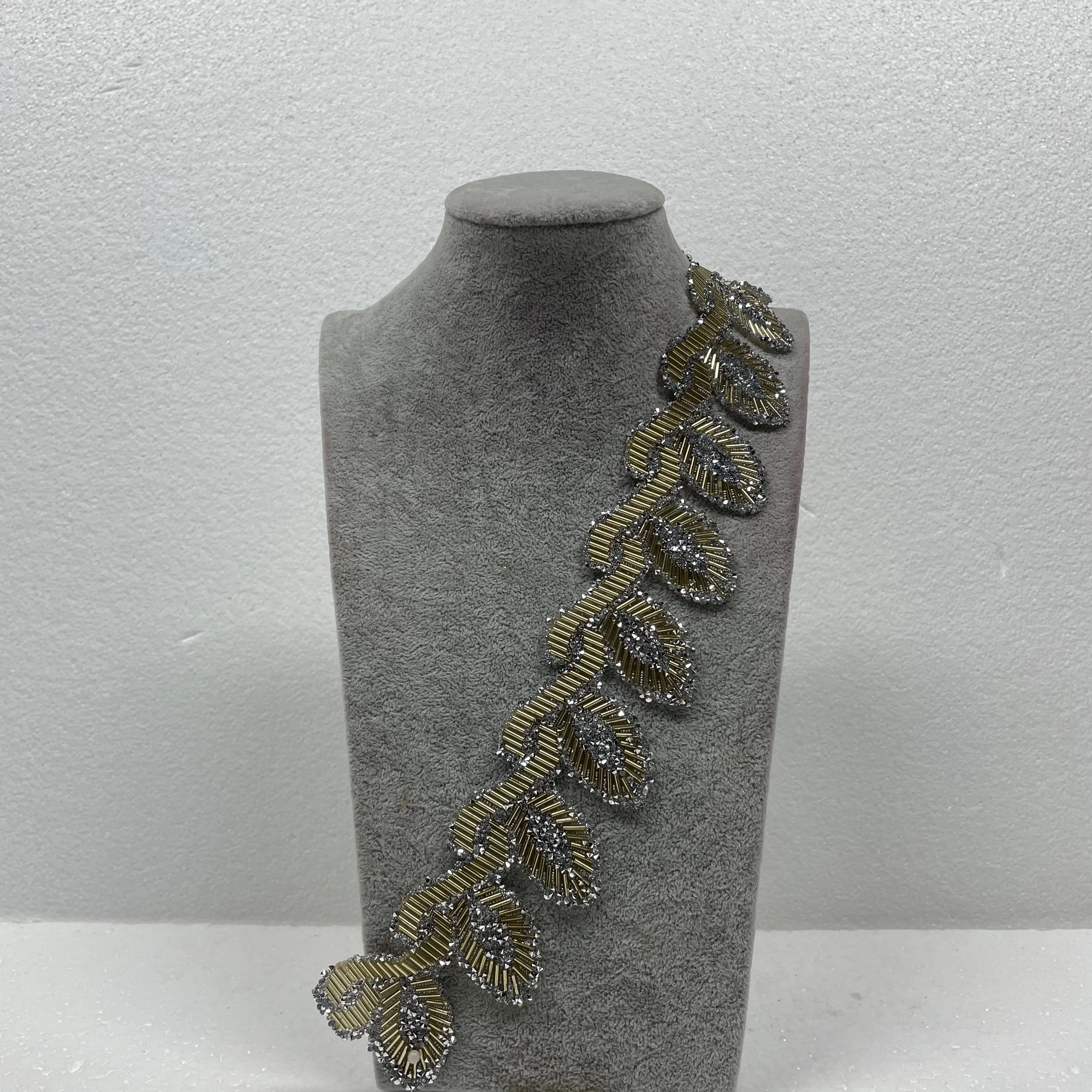 0.9m/Yard Handmade High Quality Fashion Bead Tube And resin Garment Accessory 10Yards/Bag