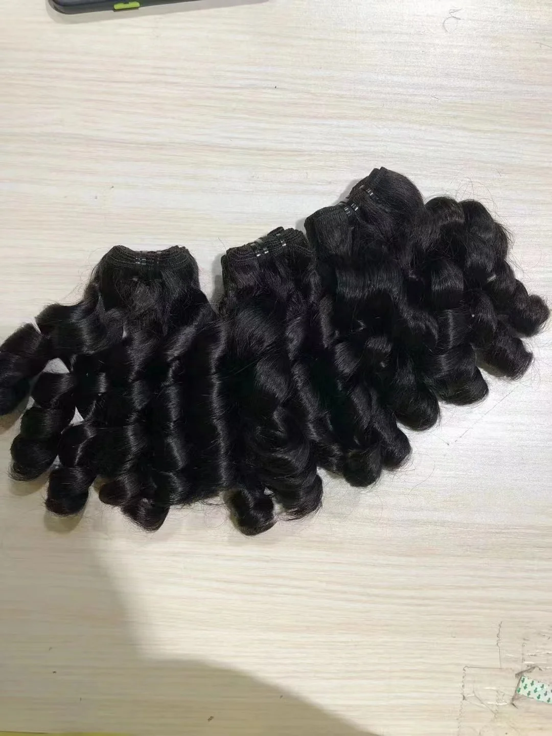Amara best quality high end 12a grade fumy hair fumi curly hair brazilian double drawn fumi human hair in stock