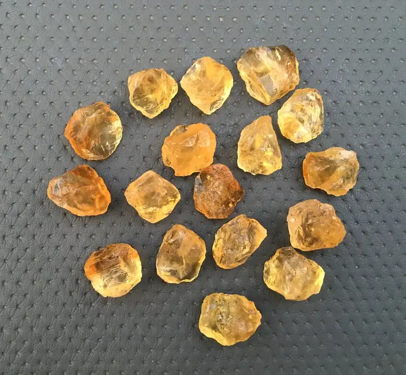 5 Pieces Natural Citrine Cluster Raw Healing Crystal Stones Top Quality Loose Gemstone Untreated handcut Rough