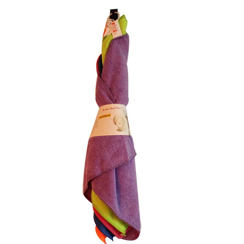 
Manufacturer Sale Polyester Polyamide Microfiber Fabric 5pcs Colorful Set Cleaning Cloth 