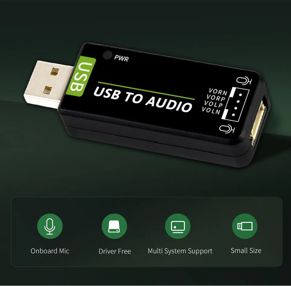 Звуковая карта USB без драйвера для Raspberry Pi /
