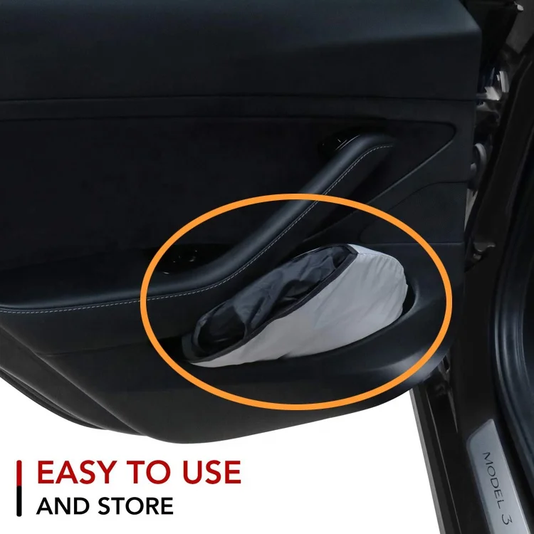 Creeaes Car Windshield Sun Shade Covers Visors Auto Front Window Sunscreen For Tesla Model 3 Y Sunshade Accessories