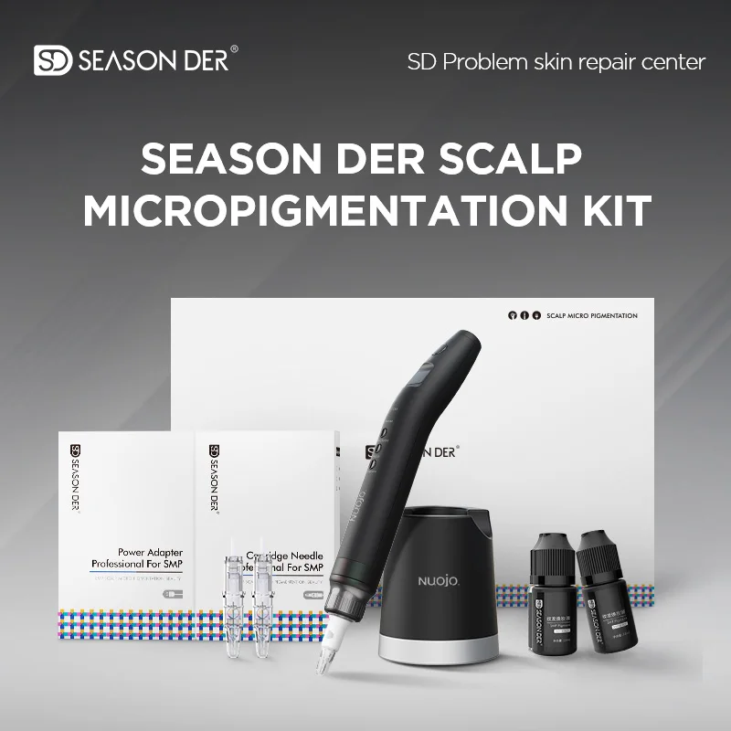 NUOJO Newest OEM SMP Scalp Painless Scalp Micropigmentation Machine pmu Scalp Micro Pigmentation Kit