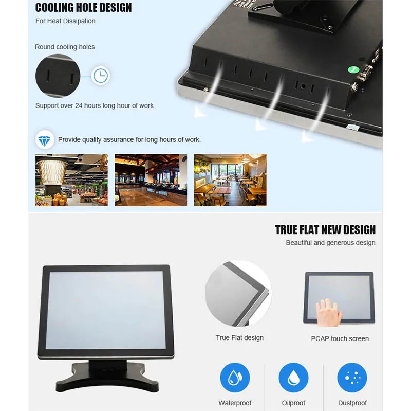 Touch Monitor Table Computer All One Touchscreen Billing Machine Systems Sale Restaurant Terminal Pos Cash Register