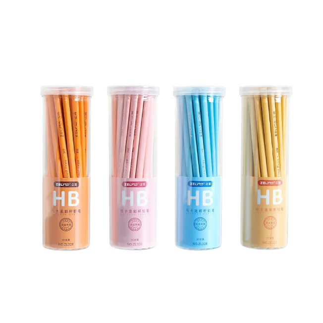 many style wholesale wooden cartoon color pencil set Environmental protection Warm color students write kids pencil set