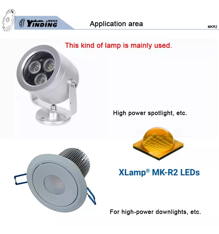 MKR2-7070 15W 37V 0.42A 3000K WHITE LED high-power package lamp beads for spotlight wick chip