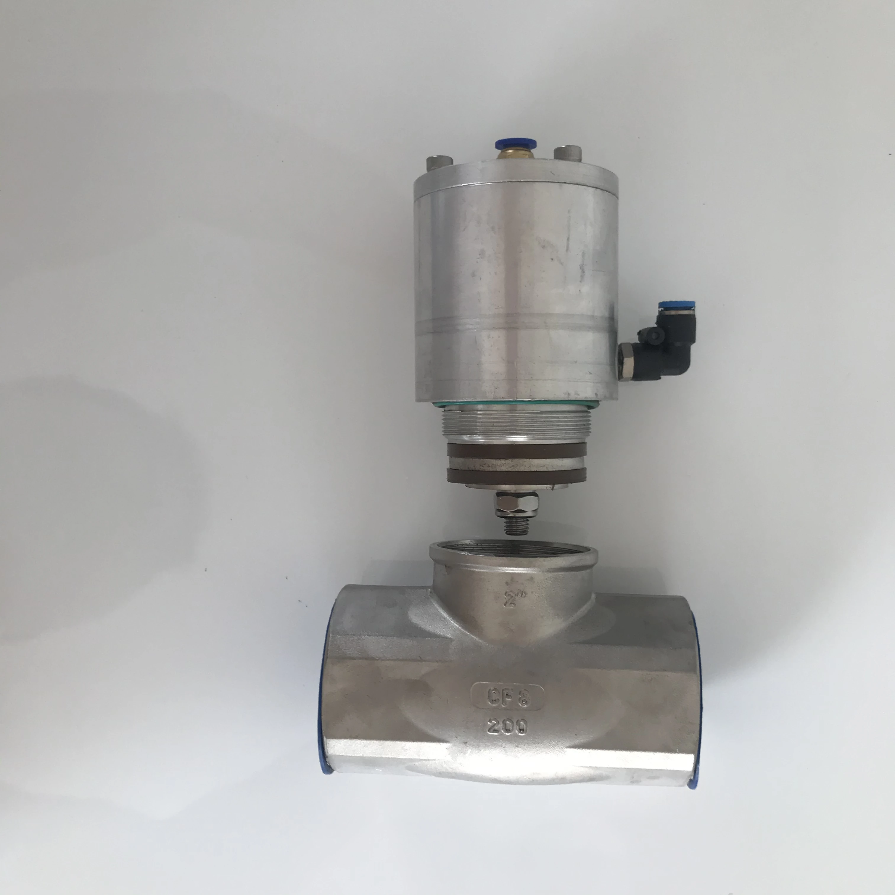 High quality two position two way stainless steel fluid pneumatic control  valve for spare parts of leather vacuum machine