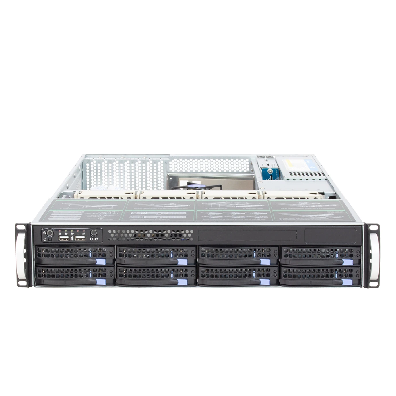 China oem odm bronze Xeon 3204 6Core 1.9GHz 16G DDR4 RAID 550W PSU 2U8 bays hot swap storage rack server