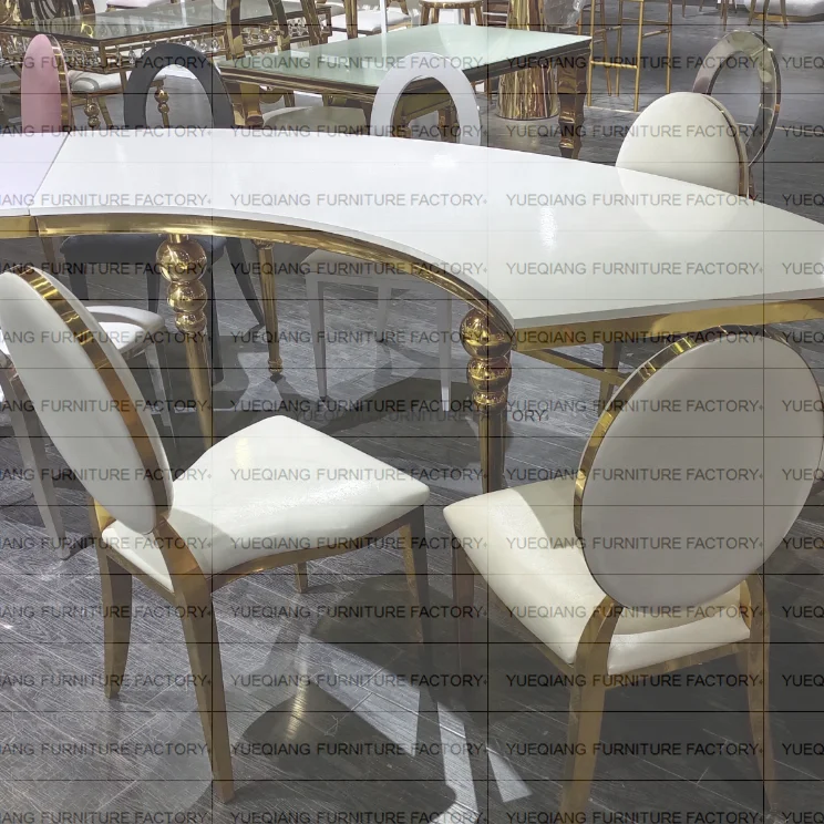 gold luxury quality louis metal wedding chair steel removable o back