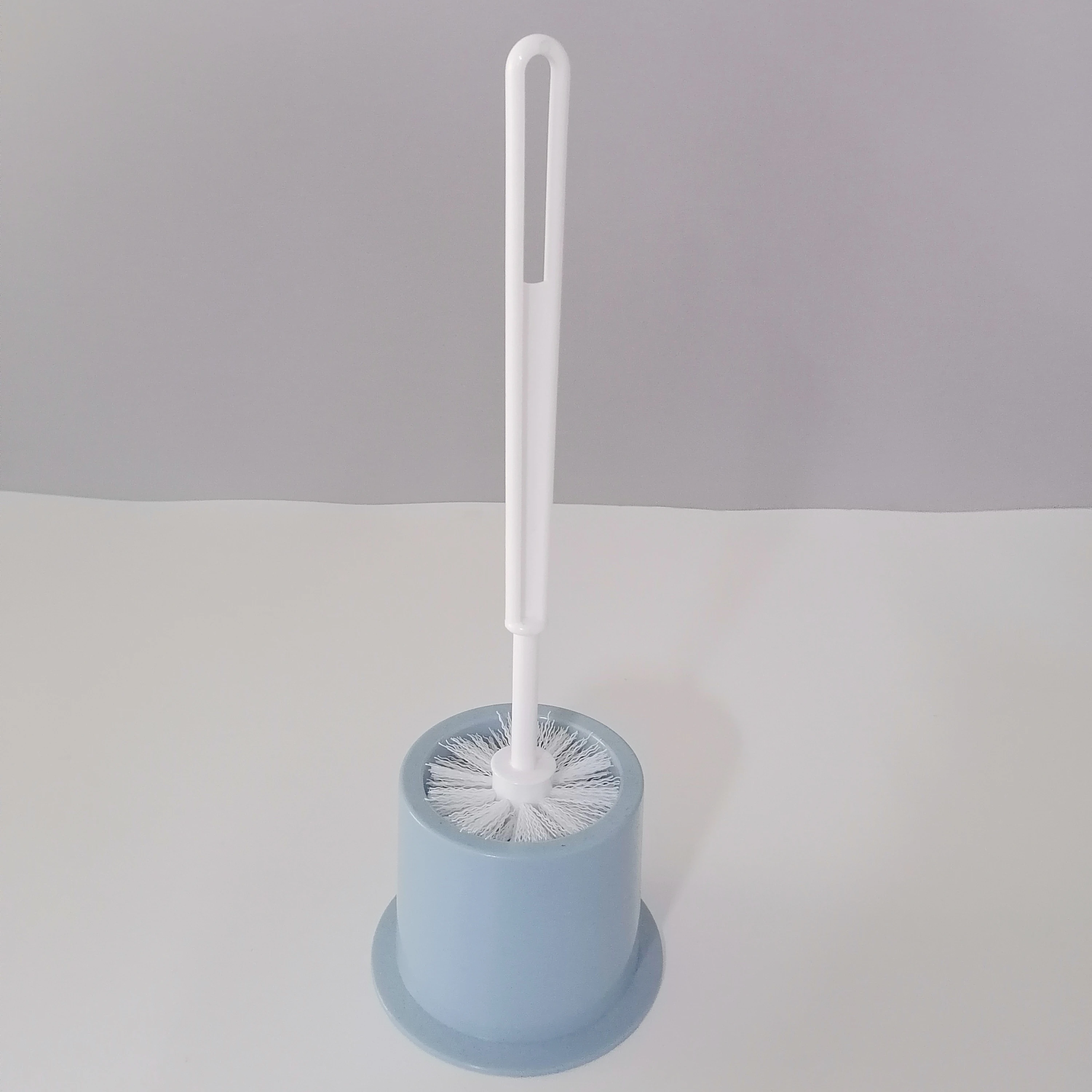 High Quality Low Price Toilet Brush Holder Set For Bathroom Round Plastic Cleaning Brushes
