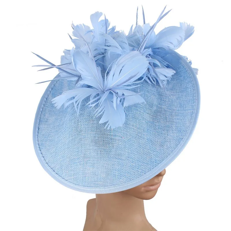 High-end Hat With Feathers Horse Racing Festival,Aristocratic Socialite Tea Party,Bride Party Hairpin Headwear top hat