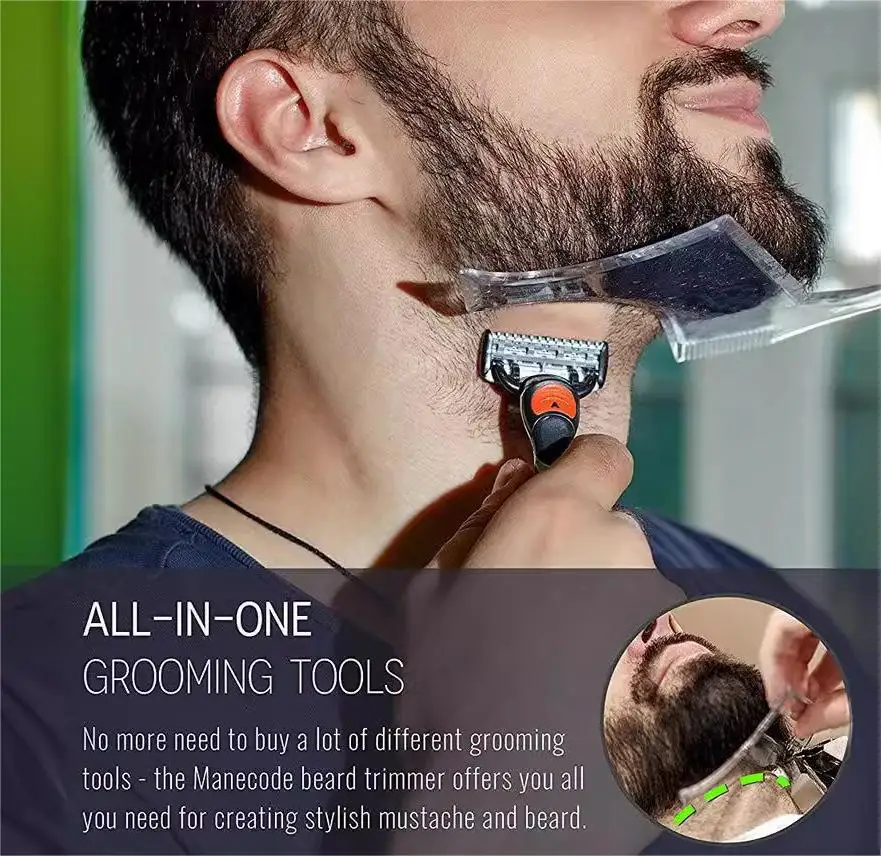 New Beard shaping styling haircut tools hairline line up beard edge template stencil for Trimming Mustache Goatee beard shaper