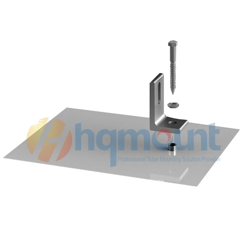 Крепление HQ Асфальтовая солнечная черепица пластина вспышка L-образные ножки мигающий крючок крыша Солнечная кровельная установка комплект для мигания L-образных