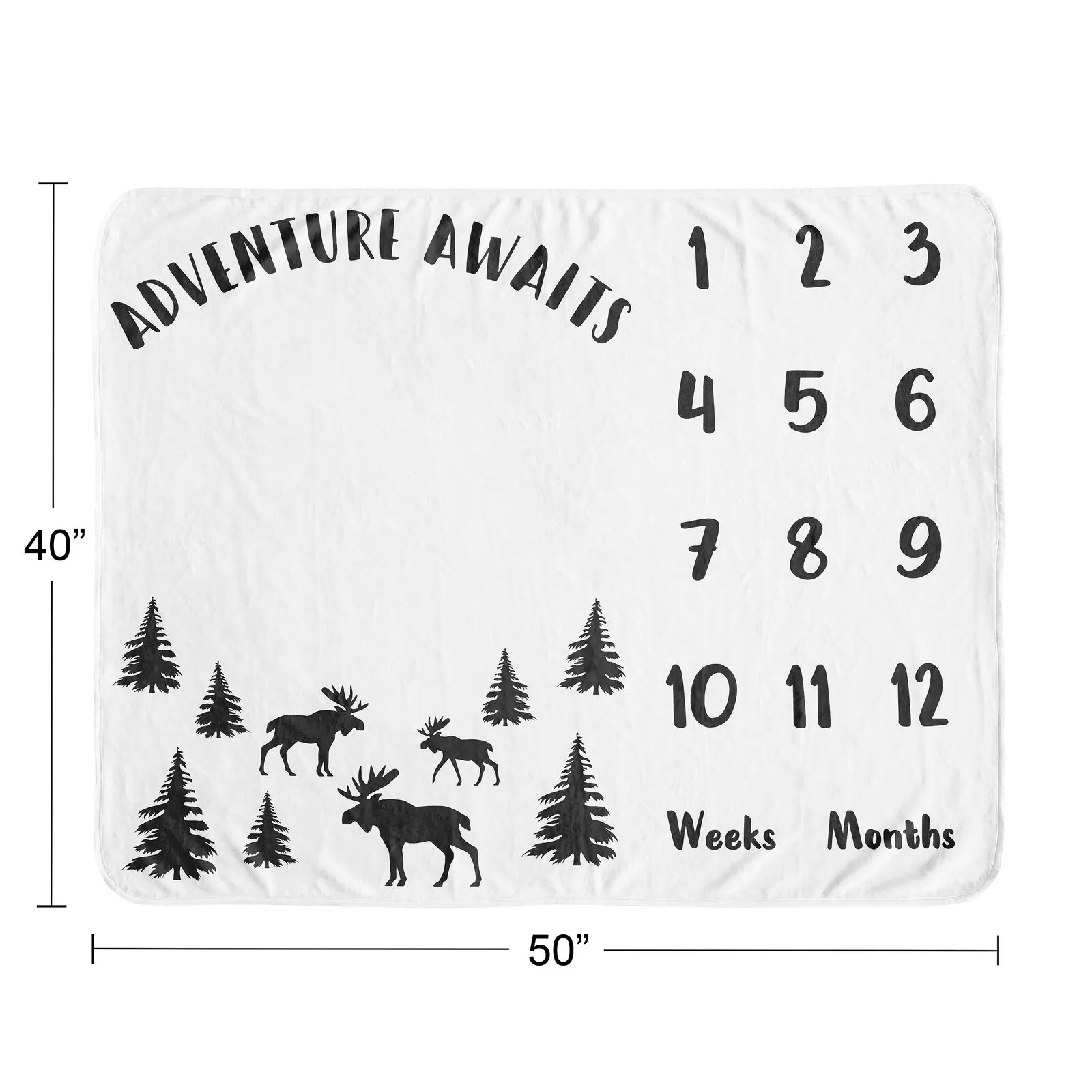 Custom Newborn Flannel Polyester Photography Photo Baby Monthly Milestone Blanket Super Soft Milestone Blanket For Baby