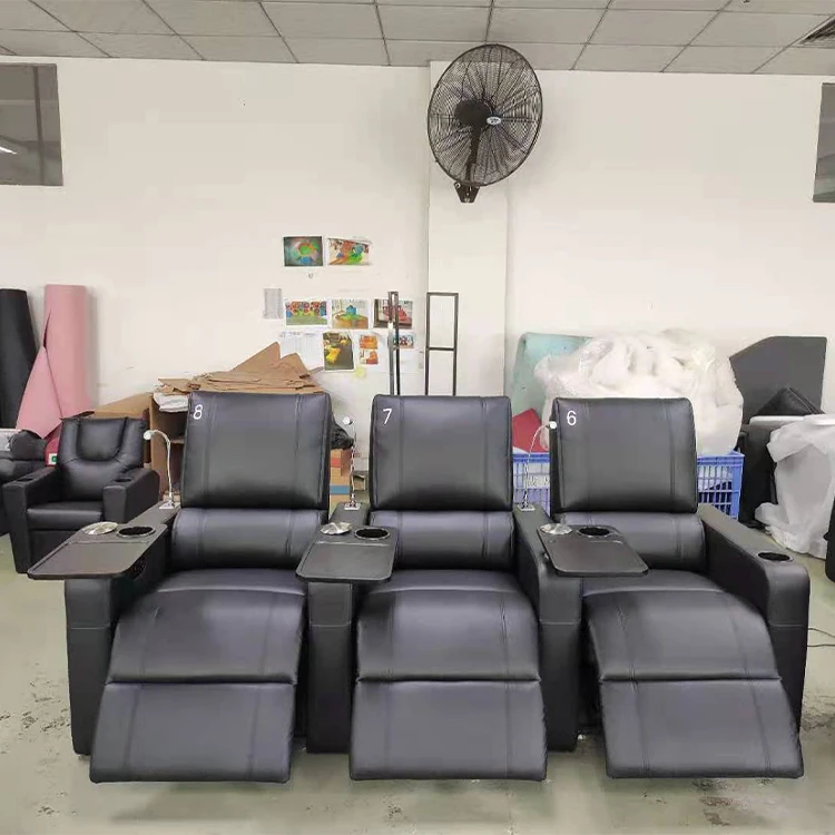 Wholesale OEM ODM Comfortable Furniture Luxury Adjustable Leather Electric Recliner Sofa Home Theater Chair