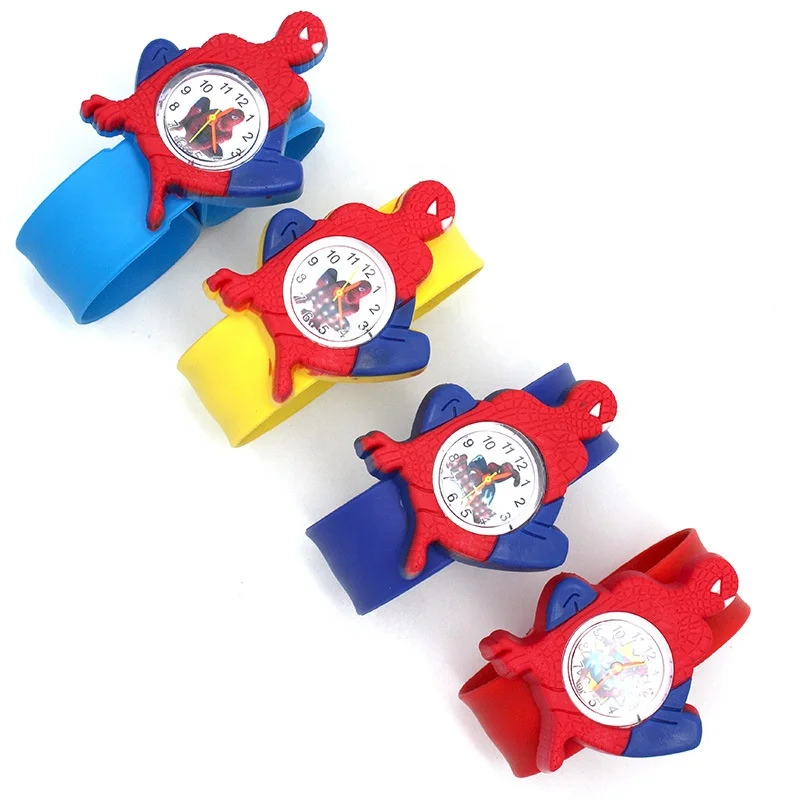 Wholesale cheap toy paw cartoon slap snap on silicon wrist watch kids watches cartoon slap watch children