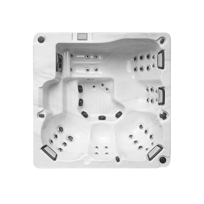 Modern 2m Deluxe Acrylic Freestanding Hot Tub with Whirlpool Massage Jets Includes Drainer-a Luxurious Bathtub Accessory