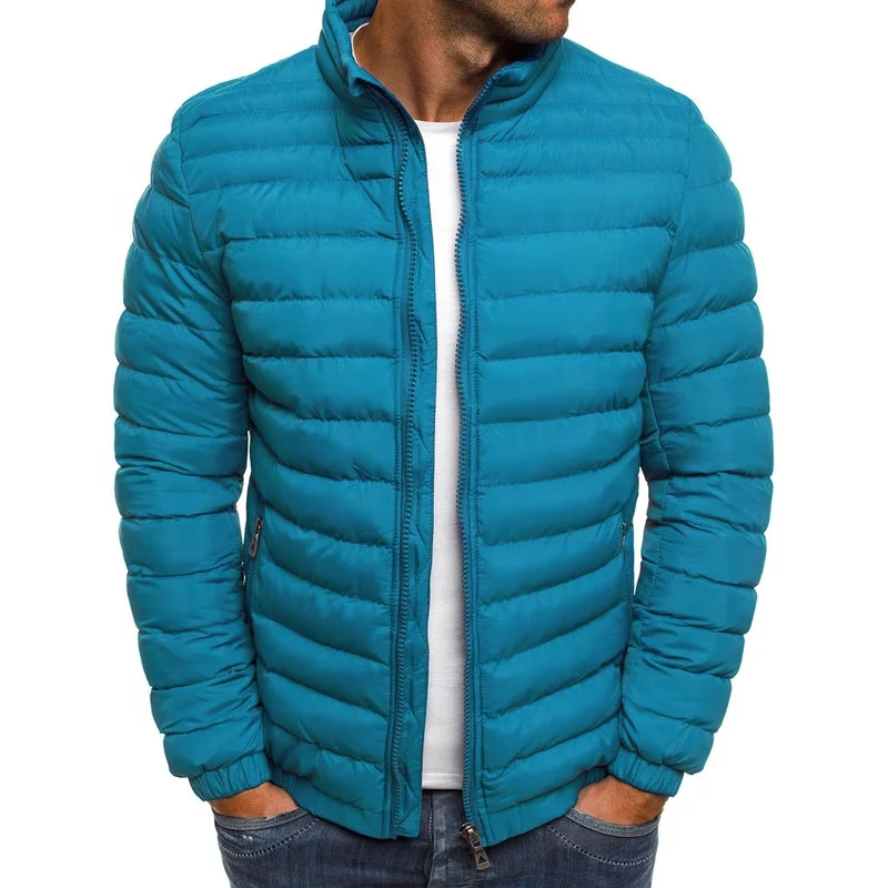 Custom Puffer Winter Jackets for Men Wholesale Cropped Puffer Outwear Zip up Autumn Coats Down Winter Men Jackets High Quality