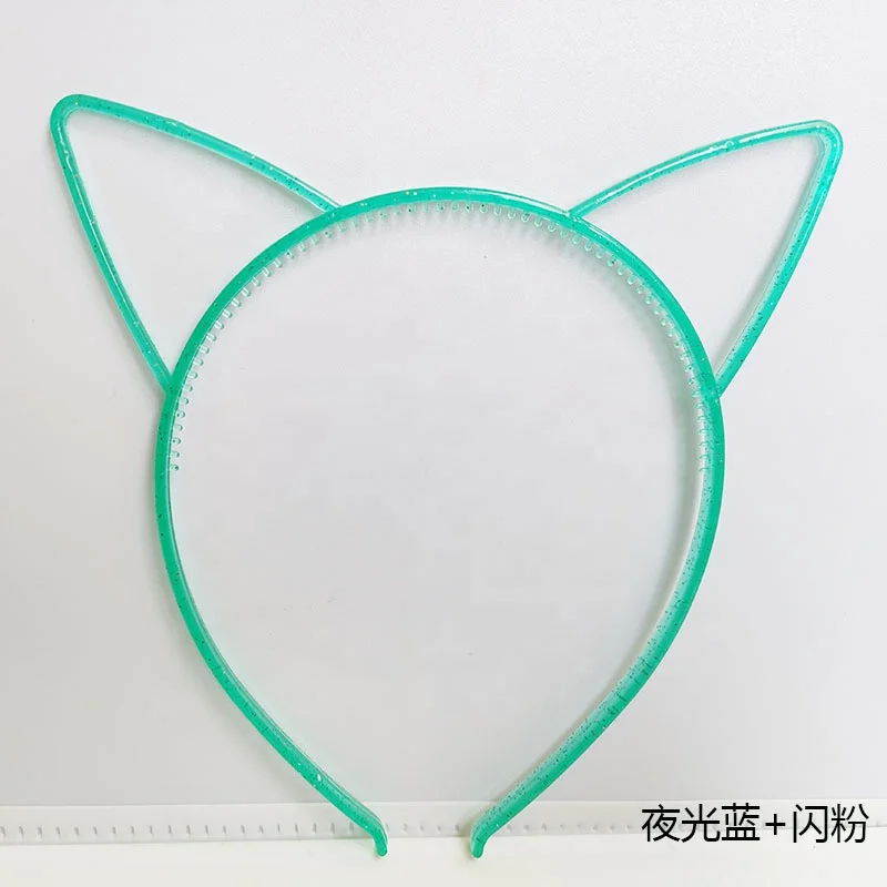 Wholesale Cheap lovely plastic cat ear glitter headband candy rabbit bling headbands for kids