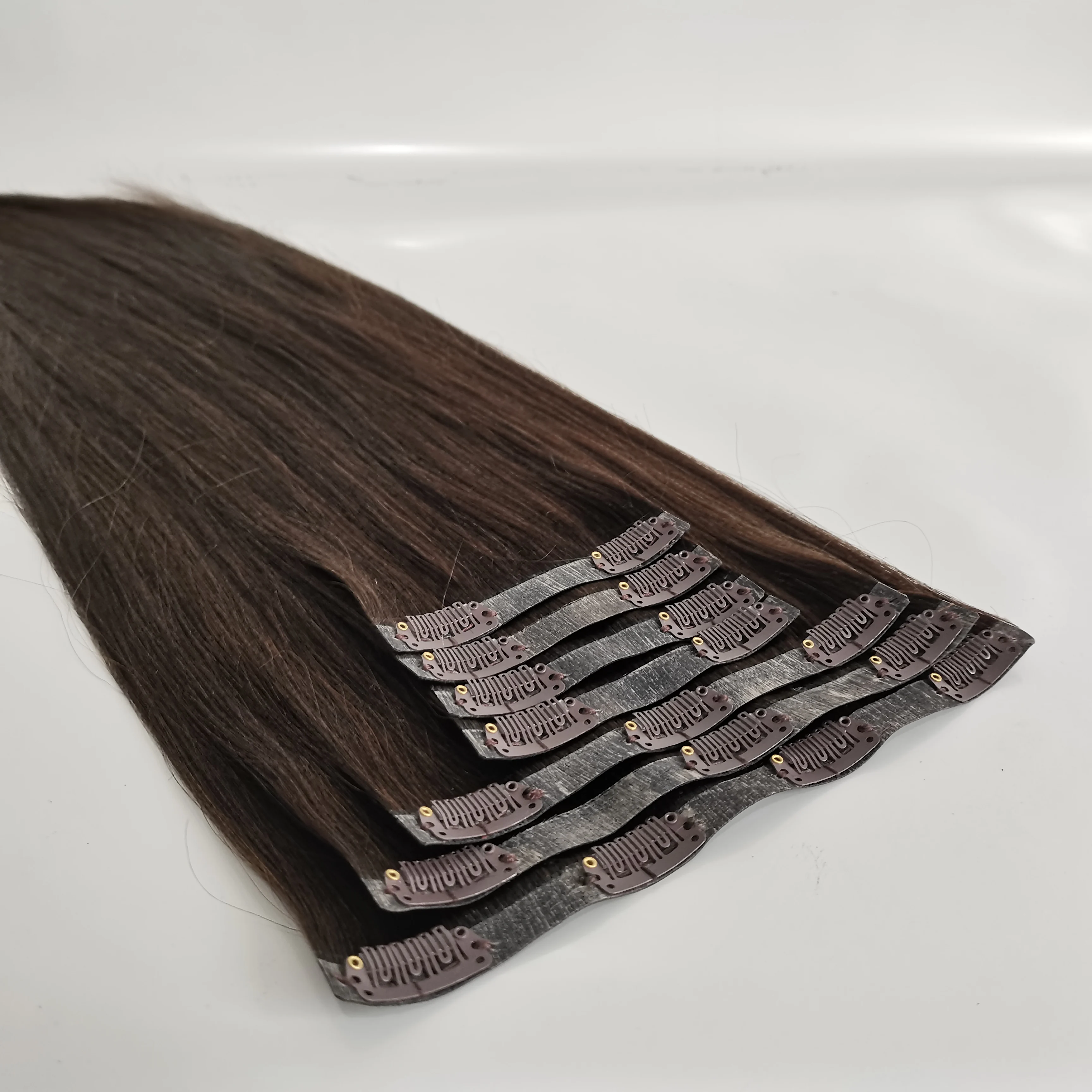 100% Human Hair Extension Clip In Remy Seamless Hair Clip Ins Extensions Wholesale Clip In Hair Extension