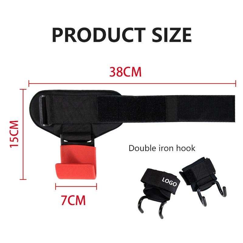 SHIWEI-1037#Factory price Palm support Wrist Straps Protection Pull Up Weight Lifting Hooks Brace