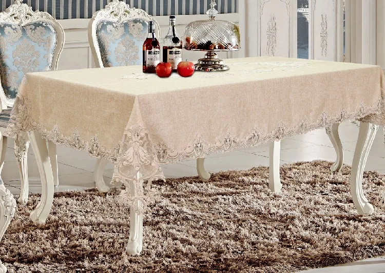 New Design Festival Fibre Table Cover embroidered Lace New Design Table Cloth