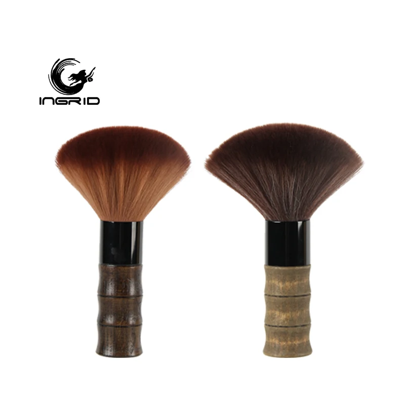 Wholesale Hairdresser Shaving Brush Synthetic Soft Neck Duster Wood