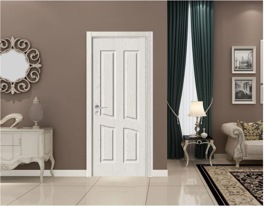 Factory Supply Cheap Price Waterproof Modern Interior PVC Bedroom Slab Doors For Houses Room