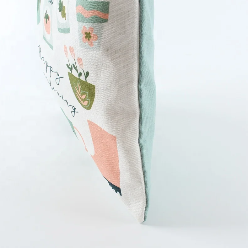 Eco- friendly reusable Color printing canvas cotton shopping tote bag for women canvas