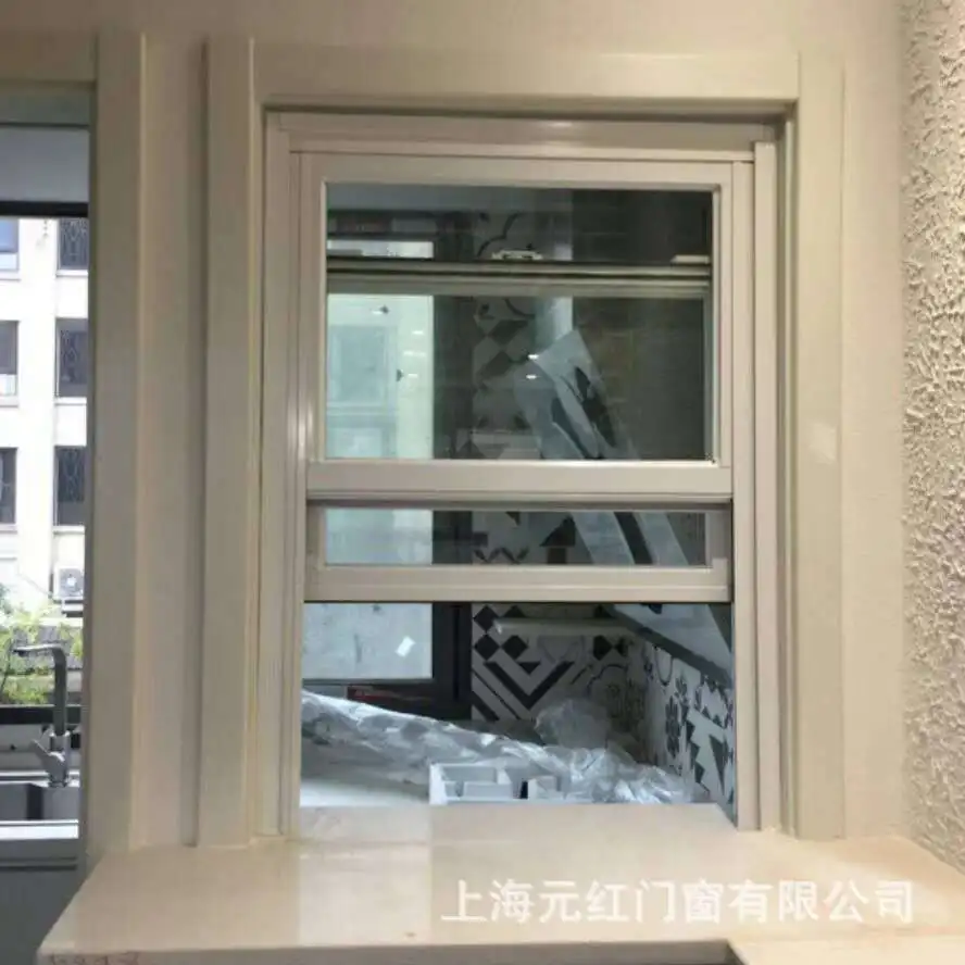 Germany Smart Motorized Smooth Vertical Sliding Window Aluminum Guillotine Window Automatic Window