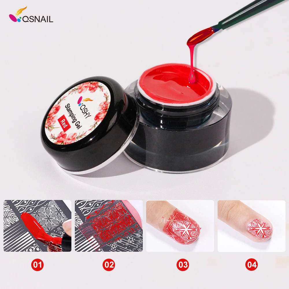 5G Nail Stamping Gel Polish Black Transfer Gel Soak Off Varnish Oil For Print Nail Art Stamp Plates Nail Stamping Gel
