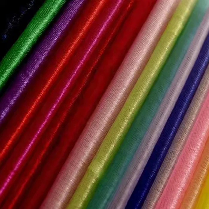 rainbow Organza Fabric for colorful  Party Dress