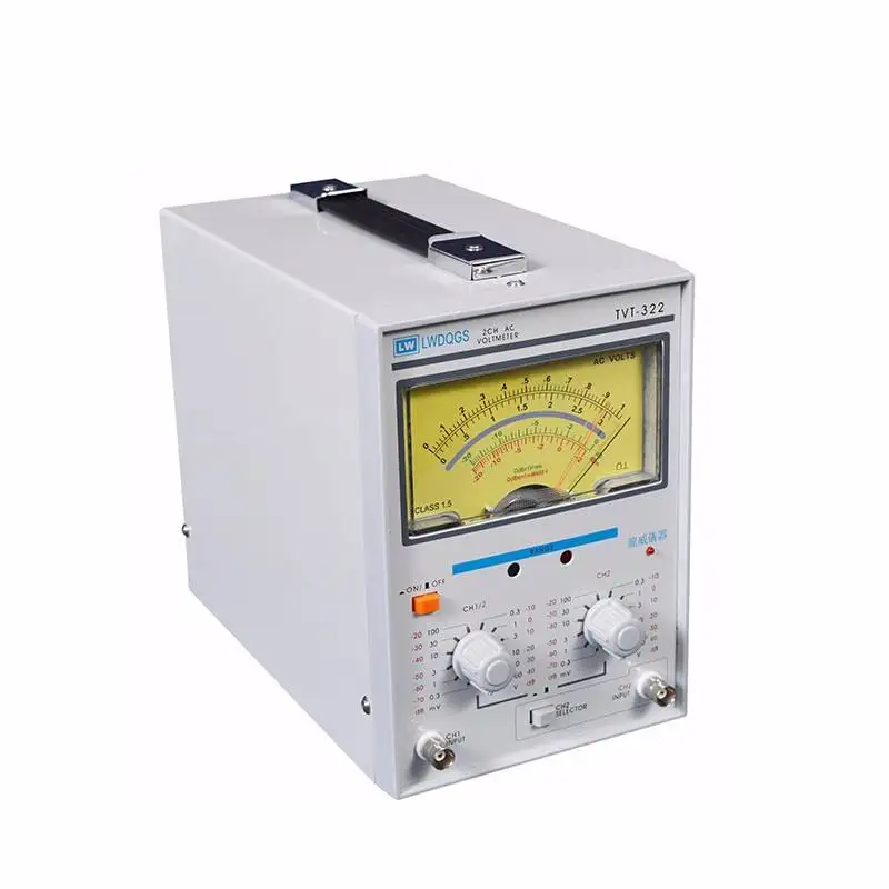 TVT-322 двухканальный milivoltmeter двойной иглой милливольтметр новый дизайн высокое качество лазерный указатель напряжения измерительные