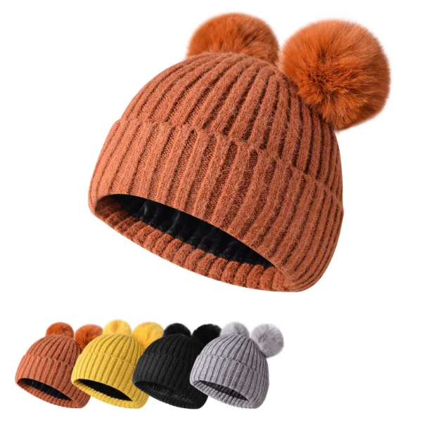custom cute luxury warm wool knitted beanie blanks Winter cashmere bennie caps women 100% pure wool beanie hats