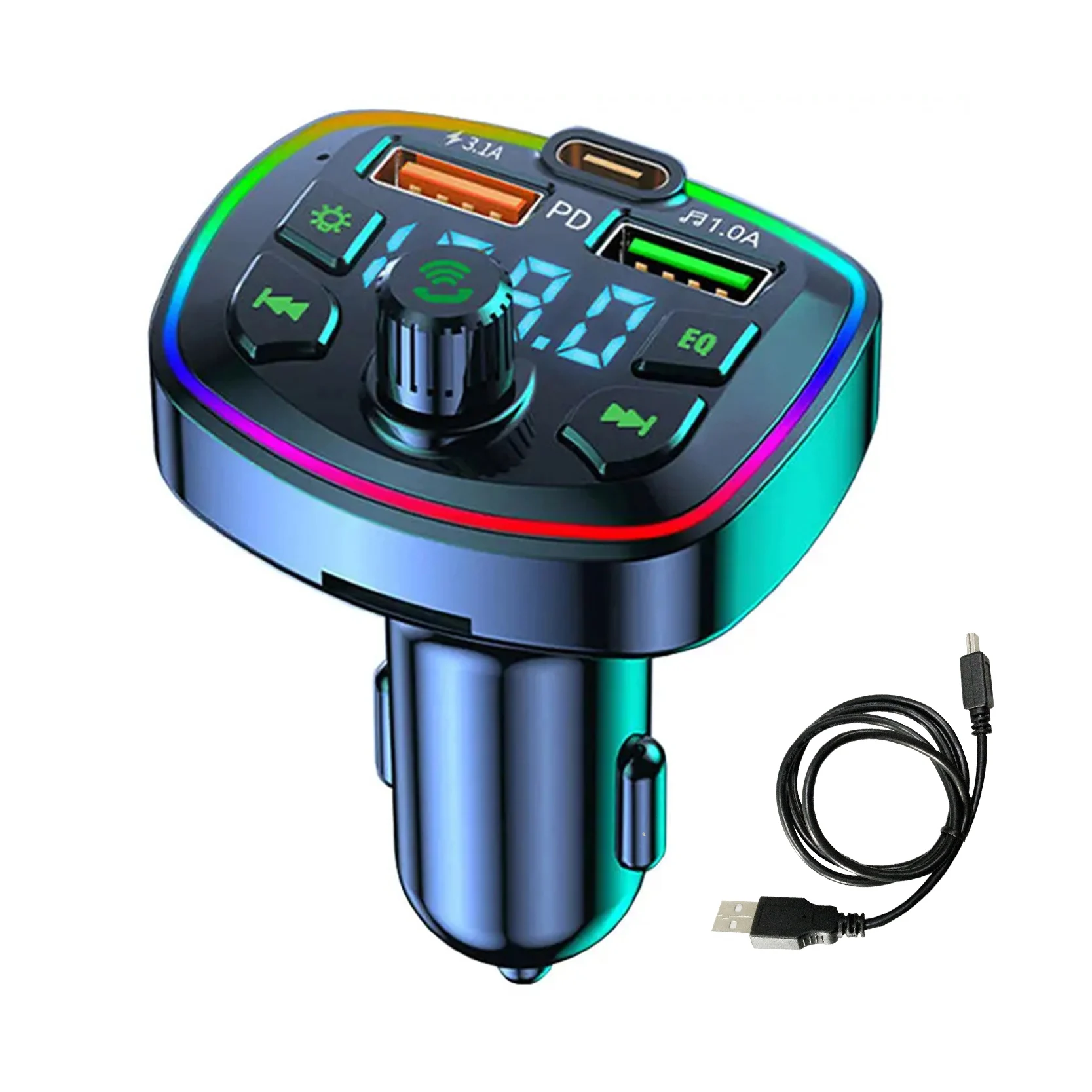 Dual USB Car Charger Handsfree bluetooth Car Kit Mp3 Player Car Modulator Wireless radio FM Transmitter