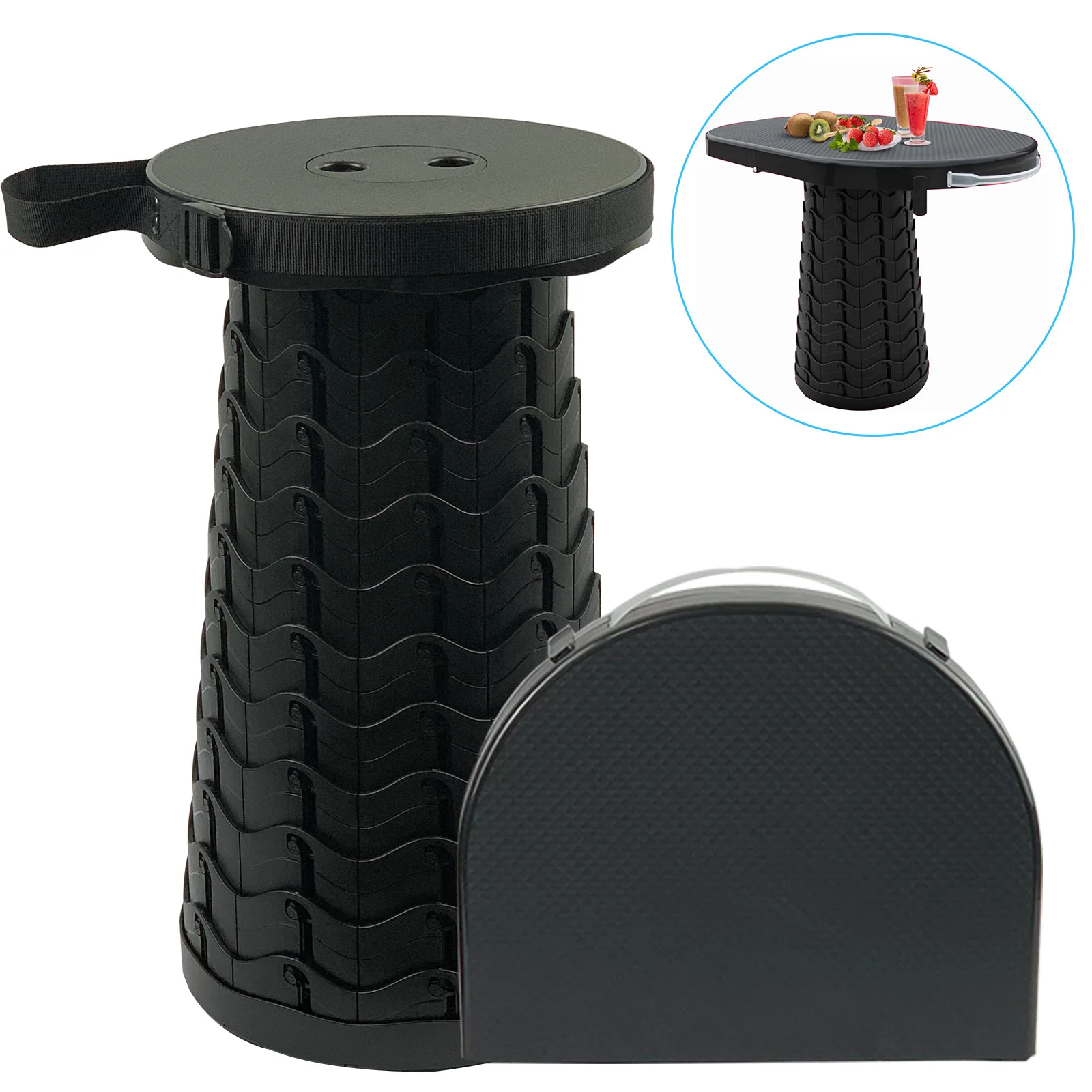 Hot Sales Heavy Load Adjustable Camping Stool Outdoor Picnic Folding Furniture Chair Beach Hiking Retractable Telescopic Stools