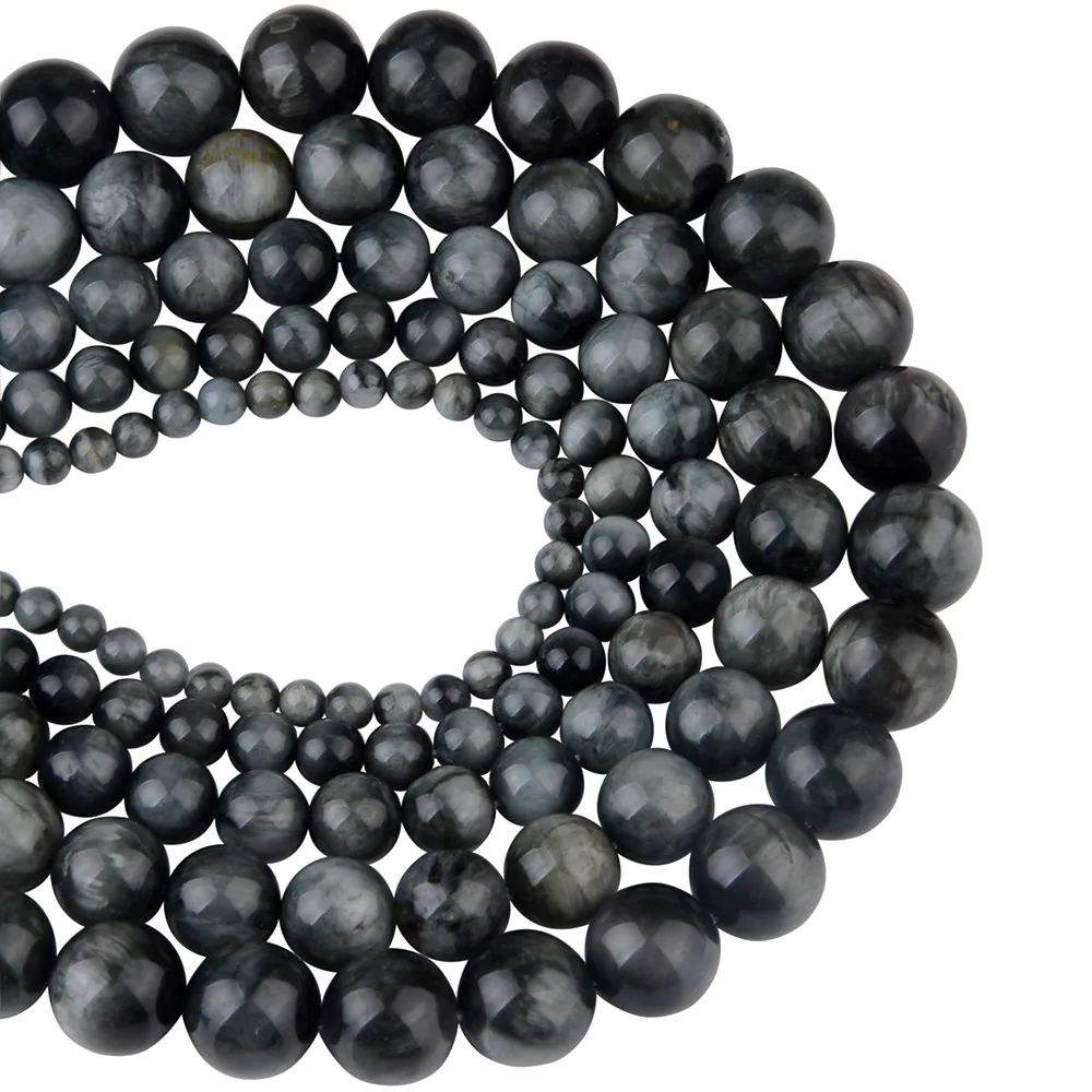 New Style Loose Round Eagle Eye Beads Healing Gemstone for Jewelry Making