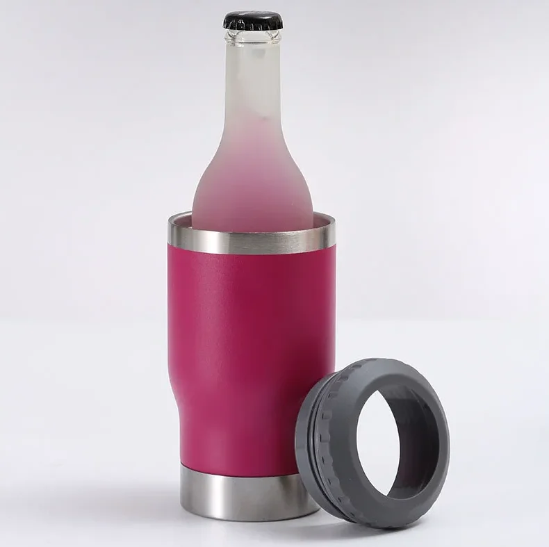 Custom 14oz 420ml 4 in 1 insulated stainless steel beverages cooling can thermal creative coffee beer mug cooler bottle opener