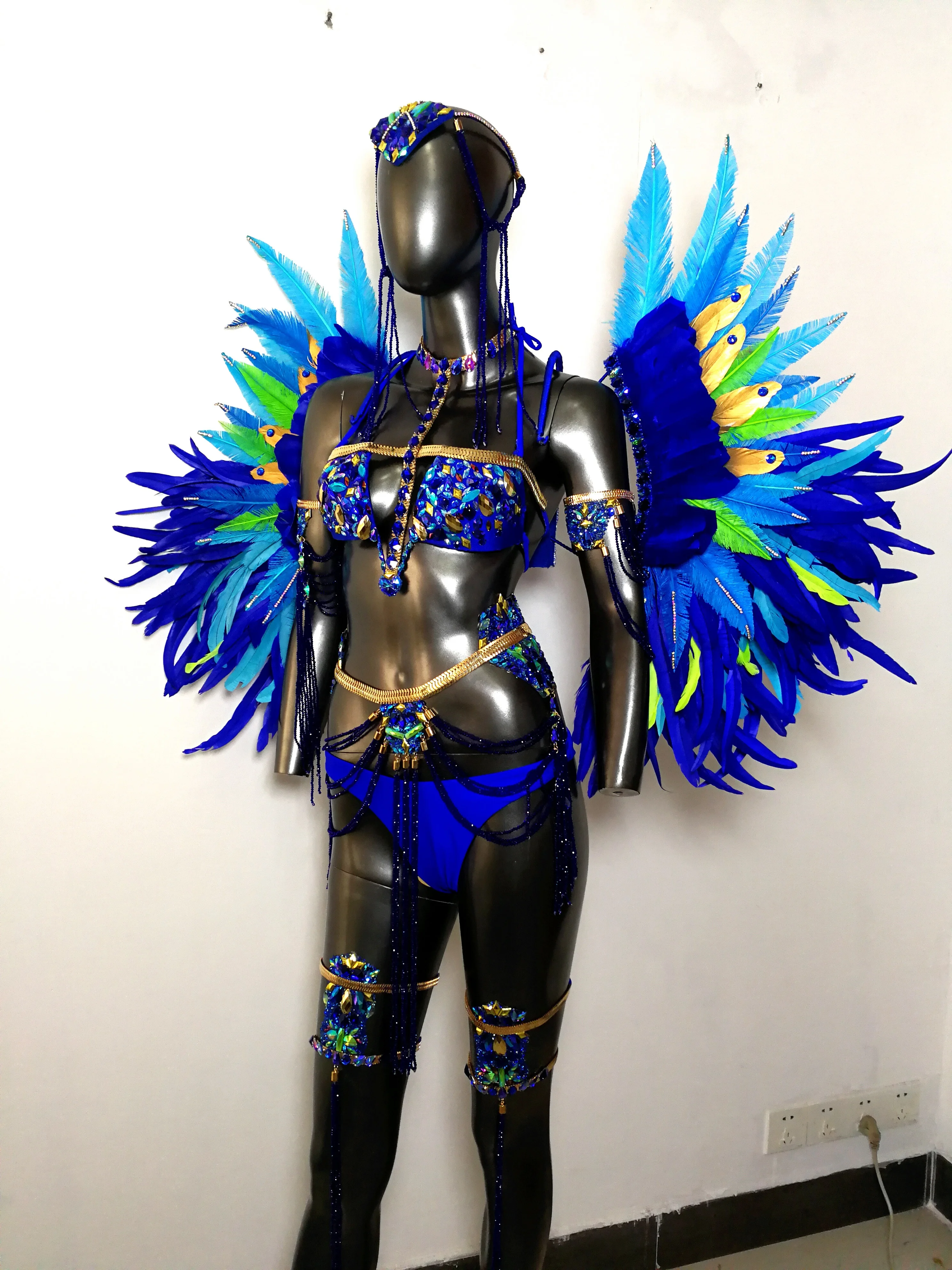  Женский карнавальный костюм с перьями рюкзак Самба Майами Карибские тринидады сексуальный