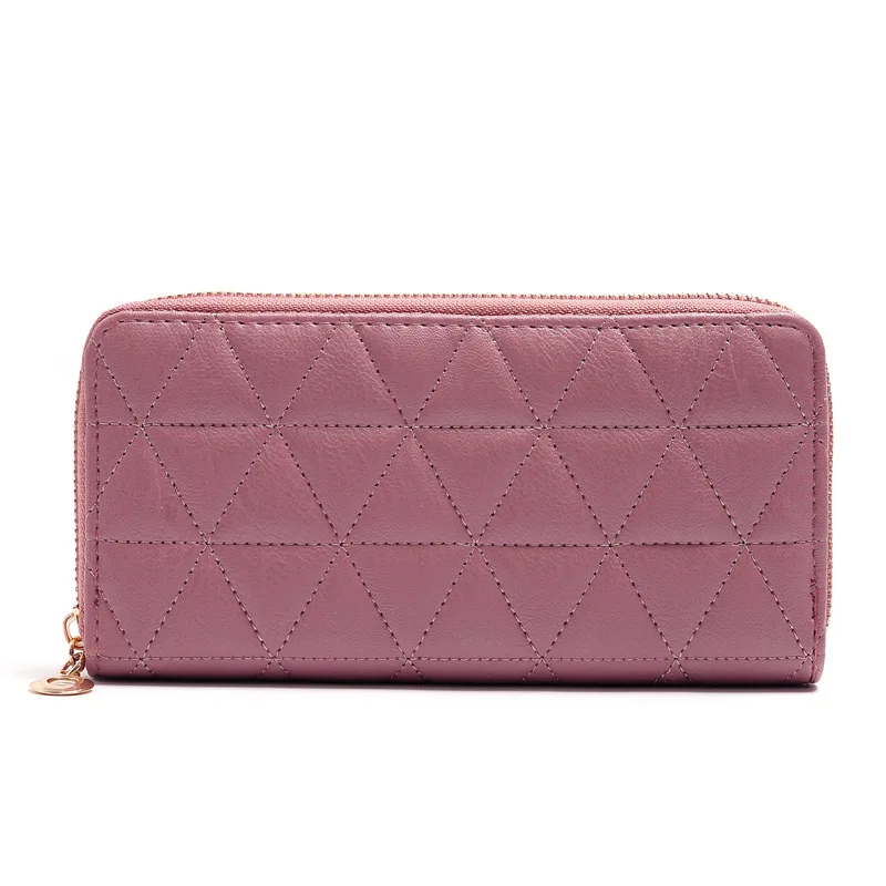 Ladies Travel Purse Zip Around Clutch Wallets Wristlet PU Leather Women Long Walle