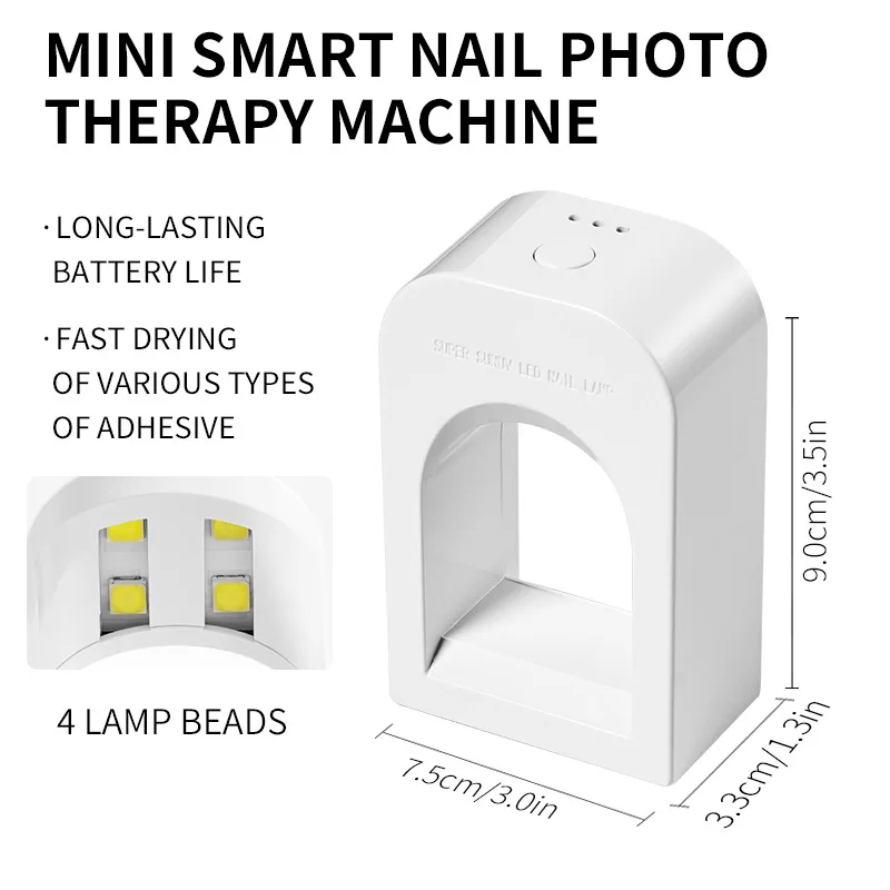 Mini Nail Dryer Machine Micro UV LED Lamp Portable USB Nail Gel Curing Machine Foldable Nail Polish Fast Lighting