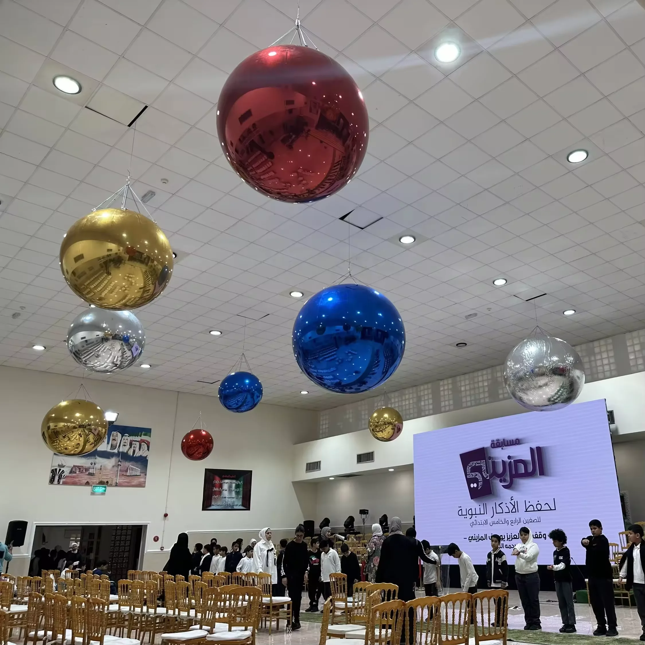 Giant Event Decoration Inflatable Mirror Ball Disco Ball Inflatable Mirror Ballon In Red Blue Gold Green Black