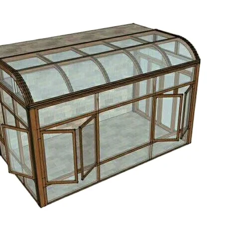 Aluminum retractable glass roof transparent sun room