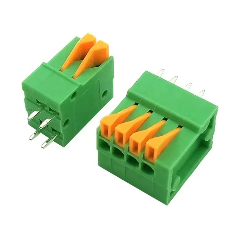 Screwless Terminal Block HQ141V 2.54mm Pitch PCB Spring Terminal Block